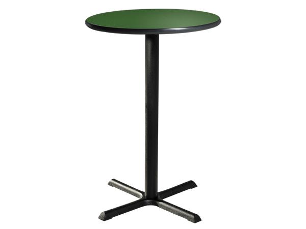 CEBT-029 | 30" Round Bar Table w/ Green Top and Standard Black Base -- Trade Show Furniture Rental